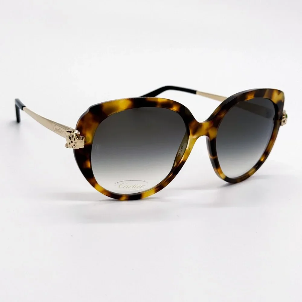 NEW CARTIER CT0064S 002 WOMEN HAVANA SUNGLASSES CT0064S 002 - Picture 3 of 12